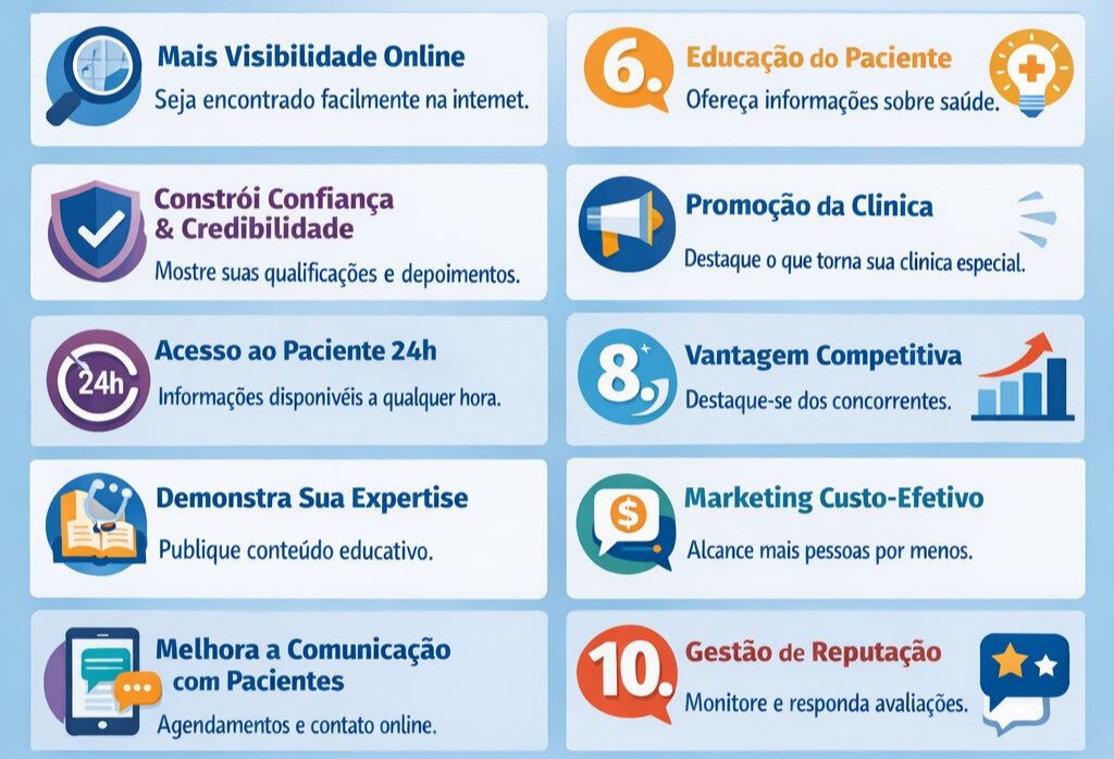 Por que Todo Médico Precisa Ter um Site Profissional? Infografico