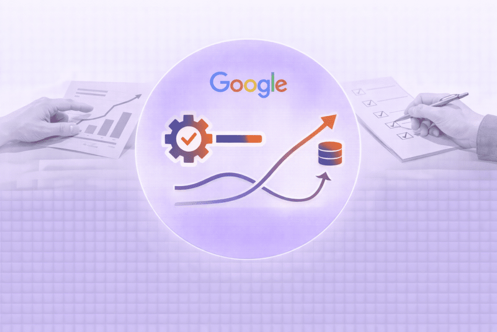 Gráfico mostrando a queda de 71% no desempenho de conteúdos gerados por IA após atualização do Google