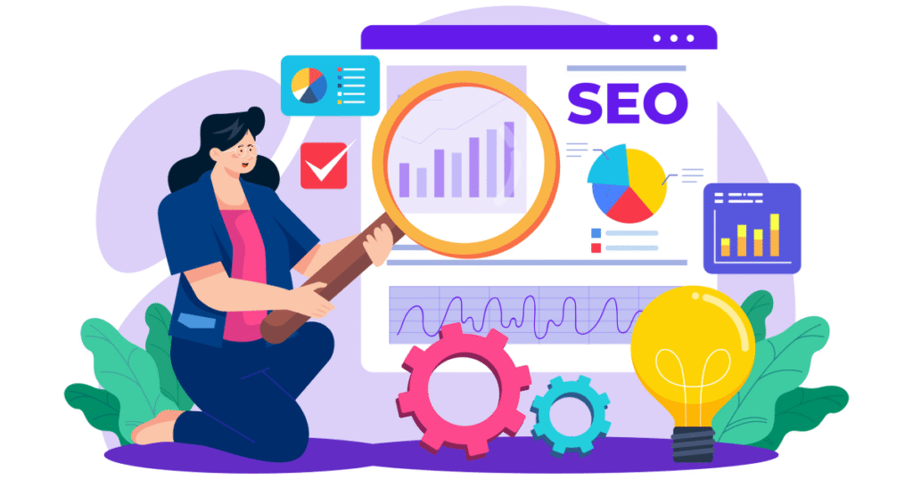Ilustração dos desafios de SEO enfrentados por pequenas e médias empresas