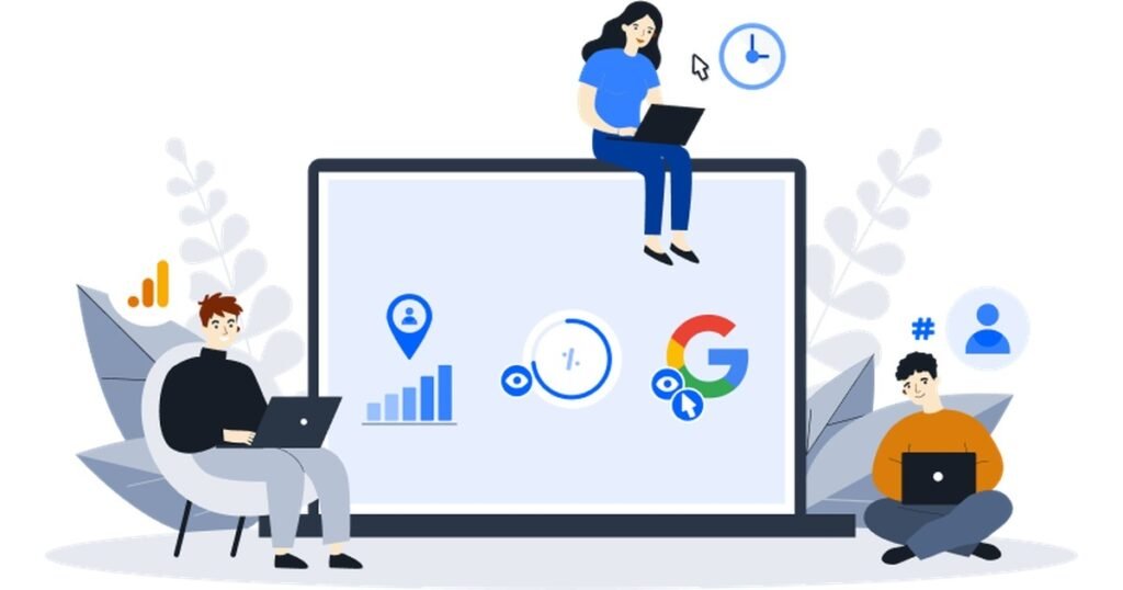 Interface do Google Search Console mostrando relatórios de desempenho e análise de SEO para PMEs